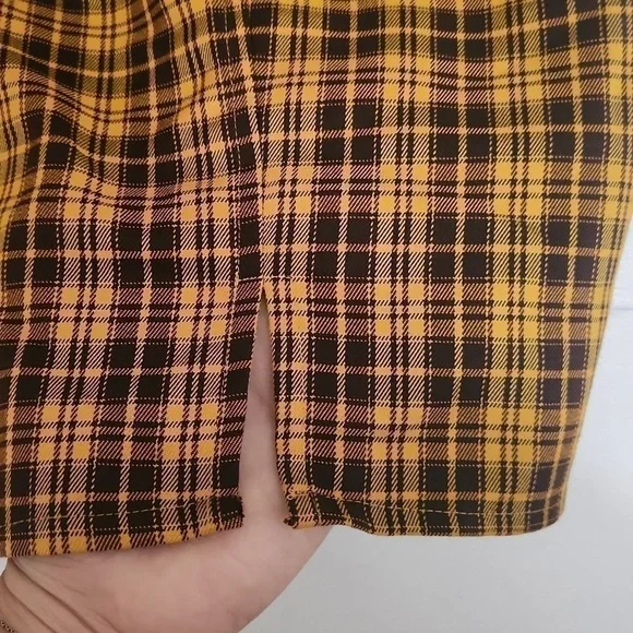 Preppy Plaid Minidress Fall Dress Size 1X Pumkin Patch photos Rockabilly Gingham - Picture 5 of 9